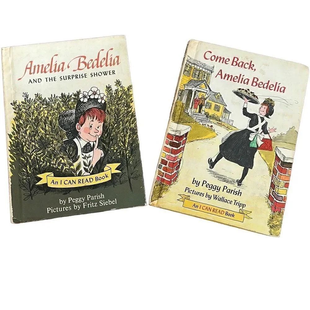 Set Of 2 Vintage The Surprise Shower & Come Back Amelia Bedelia Hardcover Books